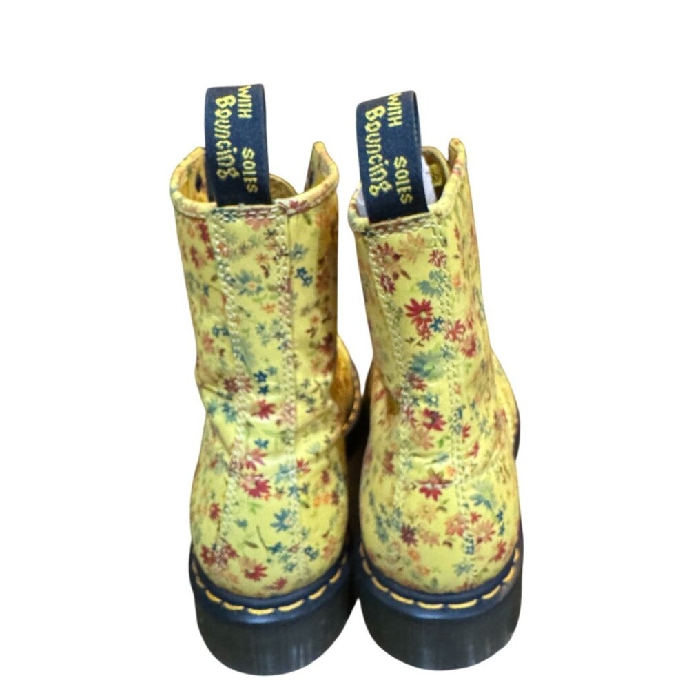 Dr. Martens RARE NIB 1460 Sun Yellow Little Flowers Floral Boots Women's size 9 - Picture 11 of 16
